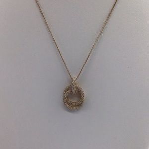 Nardi’s Metal Brass Cubic Zirconia Necklace